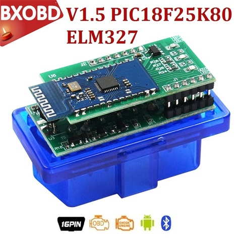 Herramienta de diagnóstico de coche, accesorio ELM327 USB ELM 327 Bluetooth PIC18F25K80 V1.5 Super Mini OBD2, lector de código escáner ELM 327 V1.5 OBD2 ► Foto 1/5