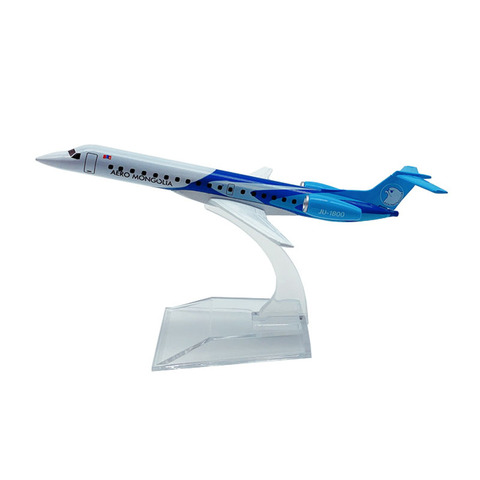 JASON TUTU modelo de avión 16cm AERO Mongolia ERJ145 avión Modelo 1:400 Diecast Metal de aviones avión juguete para regalo ► Foto 1/4