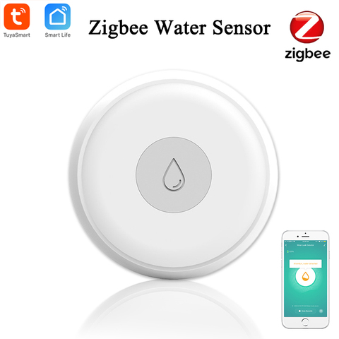 Tuya-Sensor inteligente Zigbee de fugas de agua, Detector inalámbrico de inundaciones, fugas de agua, Zigbee, automatización de seguridad para el hogar ► Foto 1/6