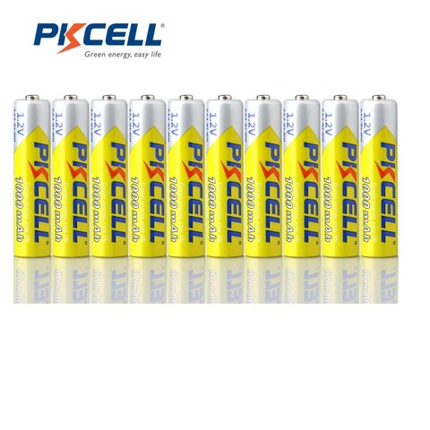 10 unids/lote PKCELL AAA 1000mAh batería 3A 1,2 V Ni-MH AAA batería recargable baterías de la Cámara linterna juguete ► Foto 1/6