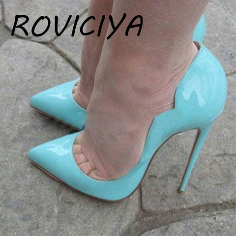 ROVICIYA-zapatos de tacón alto para mujer, tacones de 12 cm, Sexy, para fiesta y boda, a la moda, QP042 ► Foto 1/6