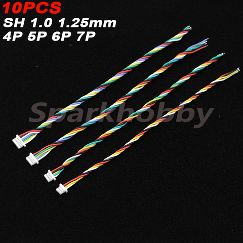 Cable transmisor de silicona FPV VTX para cámara, adaptador de Cable de conexión Multirotor para componentes para drones RC, SH1.0mm, 1,25mm, 4/5/6/7 pines, 10 Uds. ► Foto 1/6