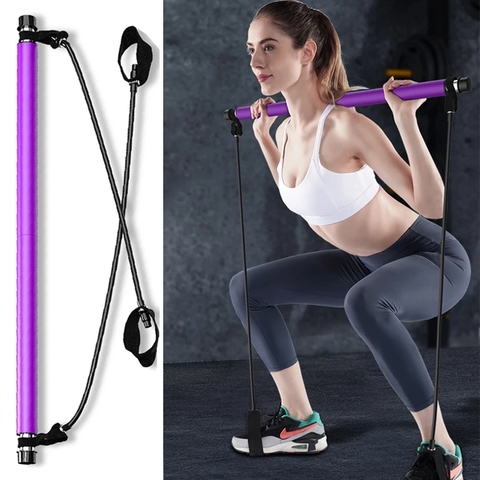 Bandas de resistencia para Yoga, Crossfit, ejercitador, cuerda de tracción, entrenamiento de gimnasio portátil, barra de Pilates, bandas elásticas para equipo de Fitness ► Foto 1/6