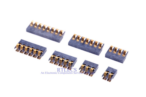 Contacto de compresión de resorte, 2,0mm, 2, 3, 4, 5, 6, 7, 8 pines, macho, montaje en superficie, PCB, conector modular, batería recta, 5 uds. ► Foto 1/6