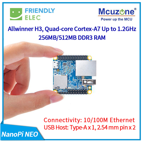 NanoPi NEO 256M/512M Allwinner H3 Quad-core Cortex-A7 (Funciona u-boot Ubuntu-Core) ► Foto 1/6