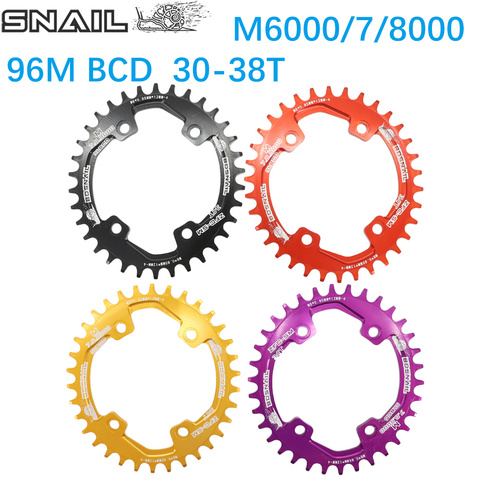 Plato de cadena de Caracol 96BCD, ovalado asimétrico para M6000, M7000, M8000, M9000, 32T, 34T, 36T, 38T, para ciclismo de montaña, 96 bcd ► Foto 1/6