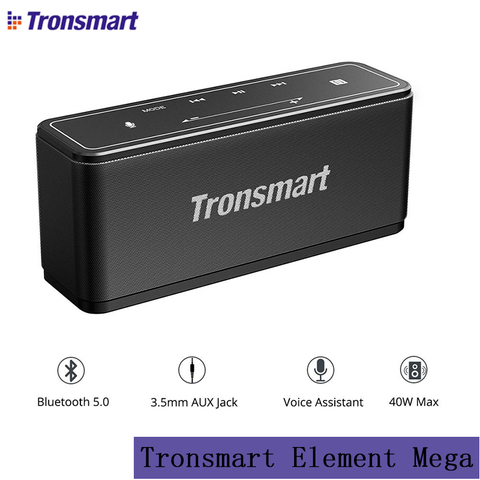 Elemento Tronsmart Mega Bluetooth 5,0 Portable NFC altavoz de música con hasta 40W de potencia de salida 3D sonido Digital de Control táctil ► Foto 1/1