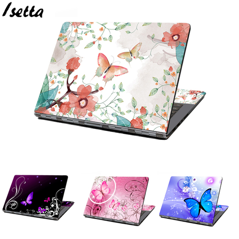 Pegatinas de mariposa de piel para portátil, pegatina de cuaderno para portátil, cubierta de 13,3 