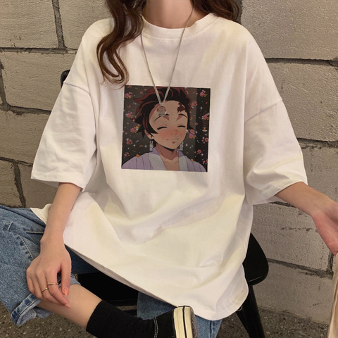 Camiseta Demon Slayer 2022 Harajuku para mujer, ropa informal de moda,  camisetas Kimetsu No Yaiba, ropa japonesa para mujer, camiseta de Anime  Kawaii - Historial de precios y revisión | Vendedor de