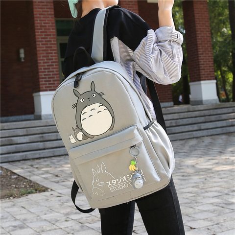 Dropshipping Totoro mochila 3D impresión viaje softback mujer mochila escuela espacio mochila notebook niñas mochilas 2022 nuevo ► Foto 1/5