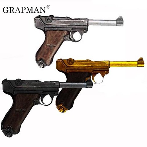 Ruggie-pistola de papel modelo P08, arma 3D hecha a mano, dibujos, papel militar, rompecabezas, juguete ► Foto 1/6