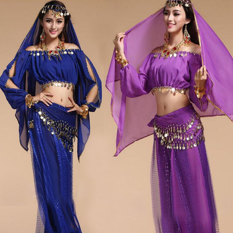 4 unids/set 2022 nueva llegada Sexy Oriental Trajes de danza del vientre para las mujeres bailando practicando danza trajes de diseño para mujeres ► Foto 1/6