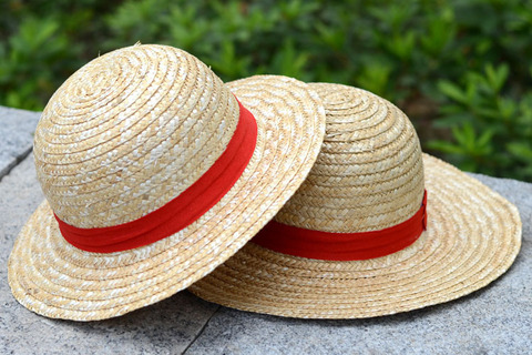 2022 una pieza sombrero de paja de Luffy Anime japonés sombreros de Cosplay dibujos animados Cap lindo transpirable navegante sombrero de playa de Color sólido gorros Unisex ► Foto 1/6