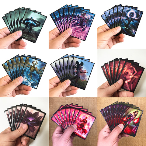 60 unids/bolsa tarjeta TCG mangas MGT Jace mangas juego Nicol Protector de personajes tarjetas escudo gráficos Protector mangas de Color PKM ► Foto 1/6