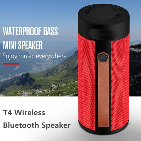 Altavoz inalámbrico Finlemho T4 Bluetooth estéreo USB para exteriores altavoz portátil AUX TF entrada con teléfono móvil Multi-propósito ► Foto 1/6