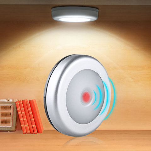 Sensor de movimiento PIR debajo de la luz del Gabinete Auto Smart noche lámpara luces LED para el hogar dormitorio armario de cocina la luz ► Foto 1/6