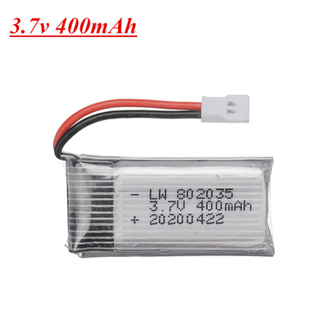 Batería Lipo de 3,7 V y 400mah para cuadricóptero H107 H31 KY101 E33C E33 U816A V252 H6C RC 802035 3,7, batería Lipo de 1 Uds. A 10 Uds. ► Foto 1/4