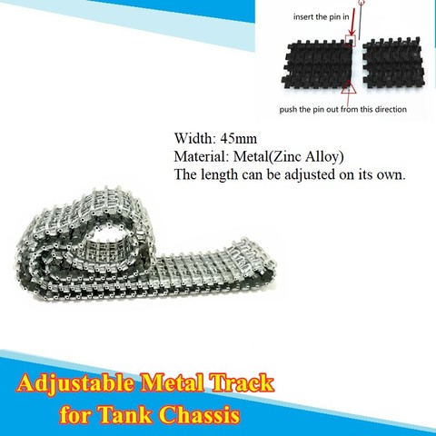 Oruga de Metal Crawler Chain, 61cm para 3818/3818-1 partes de tanque RC Heng Long 1/16 Tiger I Tank Chasis de coche ► Foto 1/6