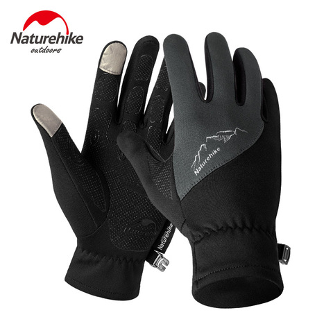 Naturehike-Guantes Térmicos de lana Unisex, para deportes de invierno, con pantalla táctil, resistentes al viento, para correr, trotar, senderismo, ciclismo, esquí ► Foto 1/6