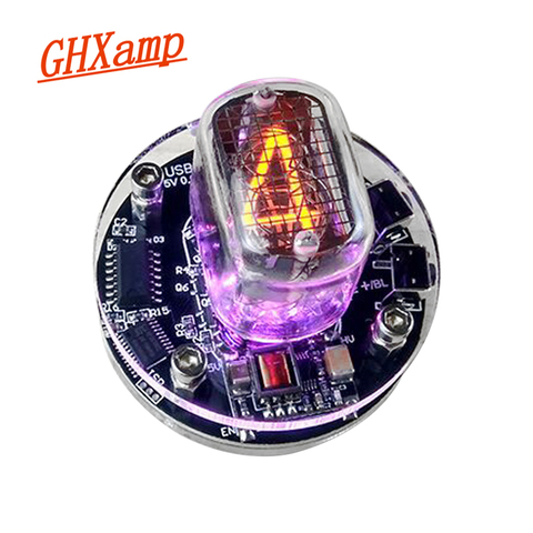 GHXAMP en 12 Nixie reloj RGB electrónicos de Audio accesorios DIY tubo reloj luminoso micro USB DC5V ► Foto 1/6