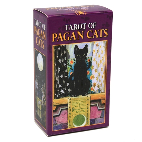 Cartas de Tarot de gatos paganos, juego de mesa completo en inglés, oráculo, tarjetas de astrología, adivinación, destino, 78 tarjetas ► Foto 1/6