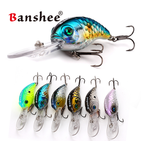 Banshee 50mm 10g ronda Bill Crankbaits señuelo para pesca de lubina Wobbler cebo de pesca buceo Crankbaits señuelo Wobbler ► Foto 1/6