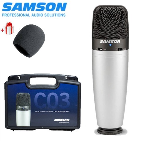 SAMSON-micrófono condensador para grabación de voces, instrumento acústico, C03, Multi-Patrón, Original, 100%, etc. ► Foto 1/6