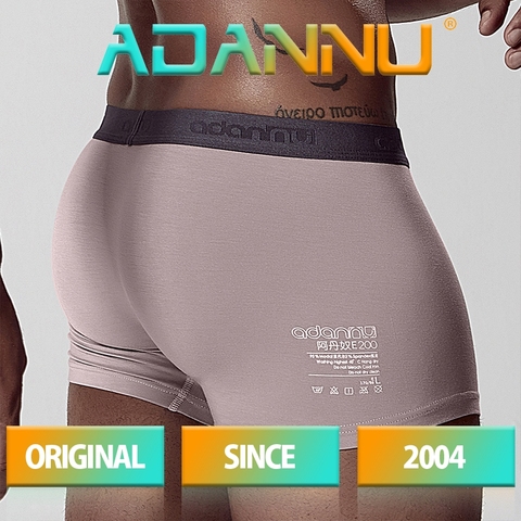 ADANNU Marca Ropa interior para hombres, bóxer de Modal transpirable cómodo calzoncillos de hombre Cueca Tanga hombres boxeadores pantalones cortos Calzoncillo ► Foto 1/6