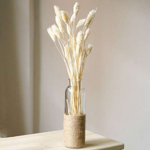 Ramo de flores blancas de hierba, Gema seca, ramos de flores Phalaris, decoración de boda, accesorios de fotografía de flor eterna, 50 Uds. ► Foto 1/5