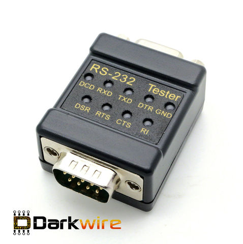 Mini probador de Cable, RS-232 DB9 M-F, puerto Serial Link + bicolor LED RS232 ► Foto 1/2