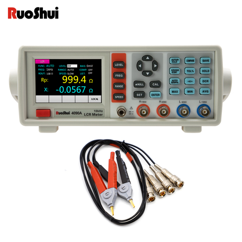 RuoShui 4090 medidor LCR Digital escritorio capacitancia resistencia impedancia medida de inductancia instrumento puente eléctrico componente ► Foto 1/6