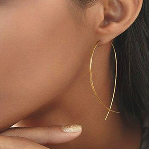 Pendientes colgantes largos para mujer, joyería con borlas, cadena de serpiente simple, Bisutería ► Foto 1/6