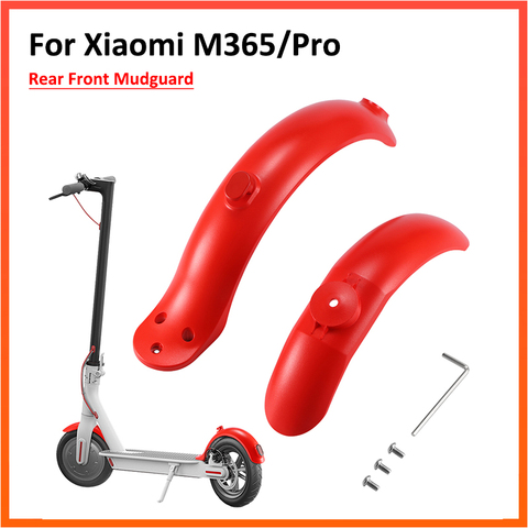 Guardabarros delantero y trasero para patinete eléctrico Xiaomi M365 /Pro, conjunto de guardabarros, Color Rojo ► Foto 1/6