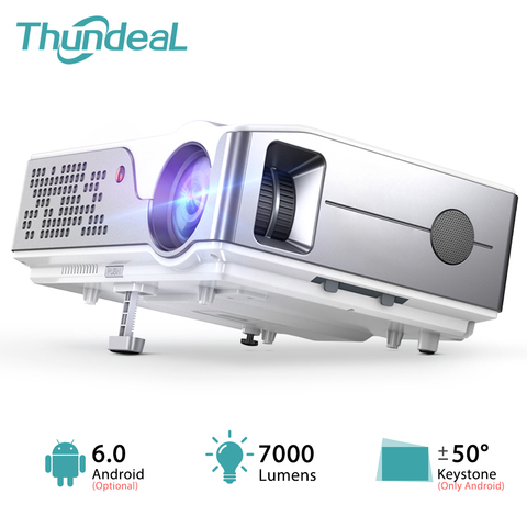 ThundeaL completo HD Proyector portátil nativa de 1920 x 1080P TD96 WiFi Android 6,0 Proyector 7000Lúmens Beamer casa teatro 3D Video Proyector,ver vídeo en línea  Cine en casa y jugar  juego de Android ► Foto 1/6