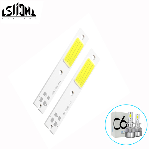 LSlight LED COB Chip 12V bombillas de faro delantero de coche H1 H3 H4 H7 H11 9004, 9005, 9006, 9007 COB fuente de luz blanca para reemplazar C6 ► Foto 1/6