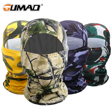 Camuflaje de La Selva Balaclava máscara de cara completa bicicleta ciclismo caza ejército Airsoft bicicleta Deporte Militar de Paintball táctico Ninja sombrero ► Foto 1/6