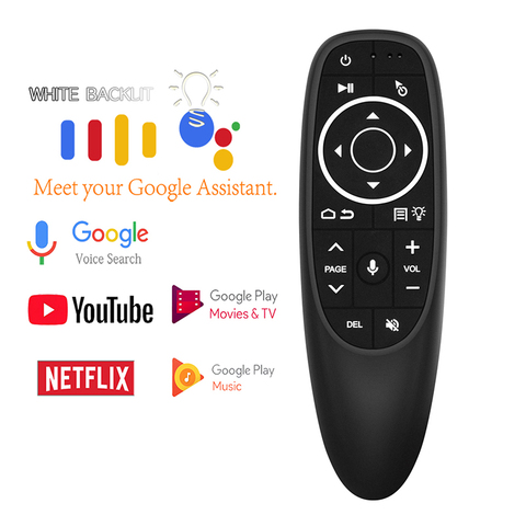 G10 Control remoto universal de voz 2,4G ratón inalámbrico micrófono giroscopio IR aprendizaje para Android tv box H96 Max X96 mini ► Foto 1/6