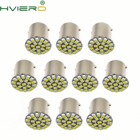 10X10X1157 BAY15D 1156 BA15S 3014 22SMD blanco de señal de vuelta de luz Auto Led de la cuña de esquina lámpara DC 12 V aparcamiento lámpara coche Led ► Foto 1/6