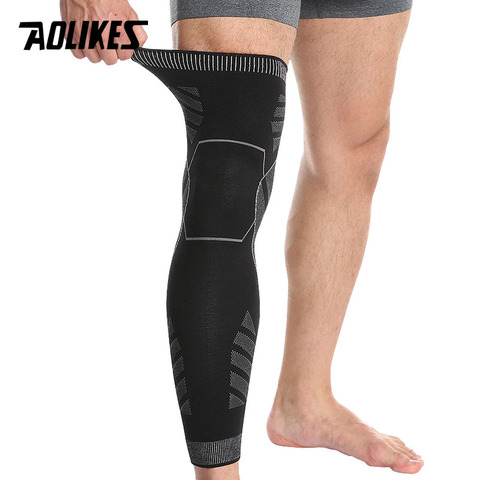 AOLIKES Protector de rodilla apoyo elástico de la rodilla Brace para correr, baloncesto, voleibol, fútbol, rodilleras de ciclismo ► Foto 1/6