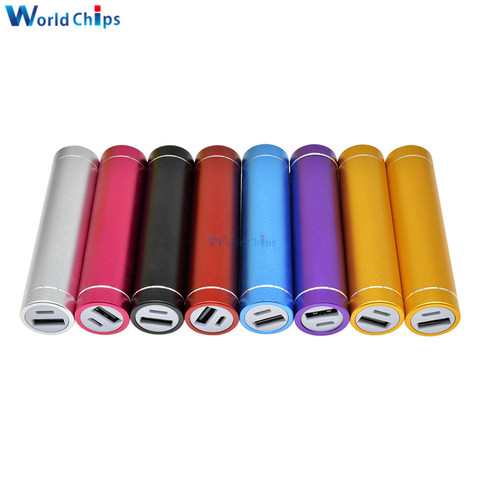 Cargador externo USB de Metal para teléfono móvil inteligente, caja de almacenamiento con batería de 5V y 1A, batería de 18650, varios colores ► Foto 1/6