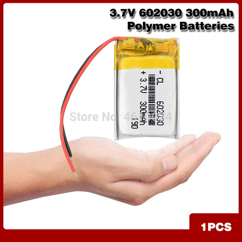 602030 de 300mAh 3,7 V batería de polímero de litio Bluetooth MP3 MP4 reloj inteligente inalámbrico tarjeta grabadora de audio recargable de celda de Li-ion ► Foto 1/6