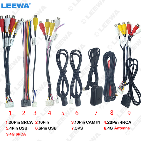 LEEWA-Kit de arnés de cables estéreo para coche, Compatible con la interfaz XY AUTO Android, solución, # CA4919 ► Foto 1/6
