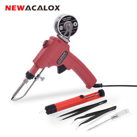 NEWACALOX-Kit de pistola de soldadura automática, 60W, con interruptor de encendido/apagado, pistolas de desoldar para reparación de placa de circuito, soldador artesanal ► Foto 1/1