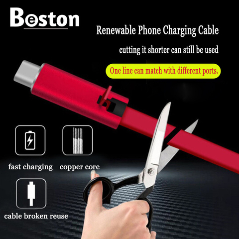 Renoble-Cable de carga para iPhone, Cable de carga de reparación rápida para teléfono móvil Android tipo C ► Foto 1/6
