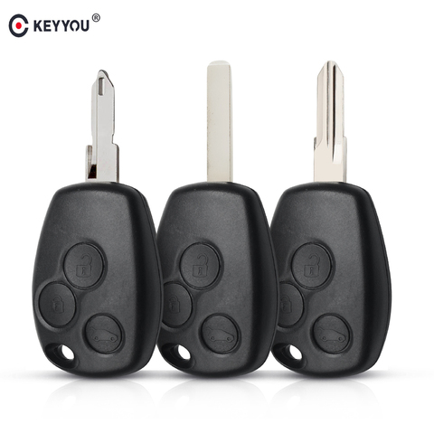 KEYYOU-carcasa de 3 botones para llave de coche, cubierta de mando a distancia para Renault Trafic Vivaro Primastar Movano Kangoo 2 Clio 3 ► Foto 1/6