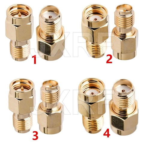 Conector JXRF, 2 uds., adaptador de cable coaxial RF, conector SMA macho hembra RP SMA a SMA, conector macho RP-SMA ► Foto 1/5