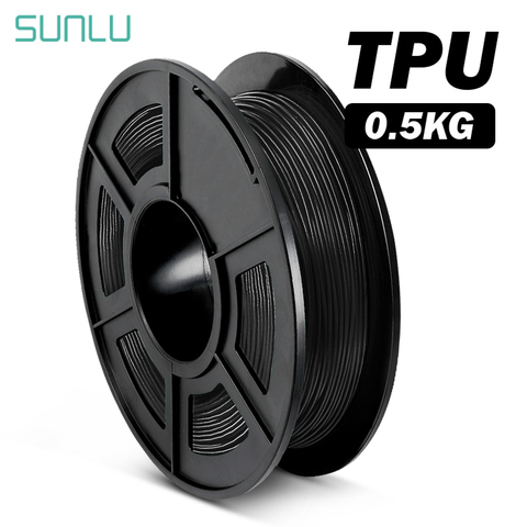 SUNLU-filamento Flexible de TPU de 1,75mm, filamento de plástico TPU 3D para impresora 3D precisión de dimensión +/-0,02mm 0,5 kg con carrete ► Foto 1/6