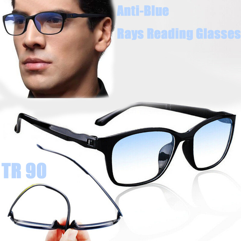 Gafas de lectura con luz azul para hombre y mujer, anteojos Unisex para presbicia, antifatiga, ordenador, 1 + 1,5 + 2,0 + 2,5 + 3,0 + 3,5 + 4,0 ► Foto 1/6