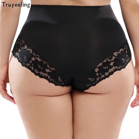 Trufeeling-bragas de encaje para mujer, ropa interior Sexy, lencería cómoda, Bragas para mujer de talla grande, 110KG ► Foto 1/6