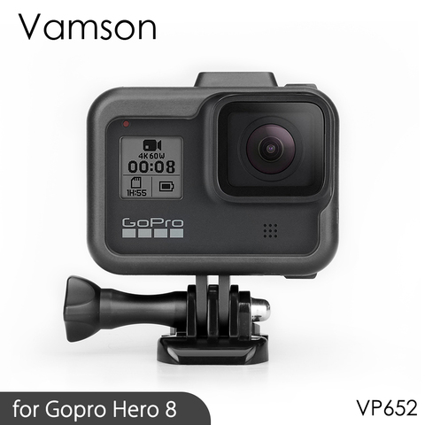 Vamson-carcasa de marco para Gopro Hero 8, cubierta protectora de borde, Base de montaje para Go pro Hero 8, accesorio de protección VP652 ► Foto 1/6